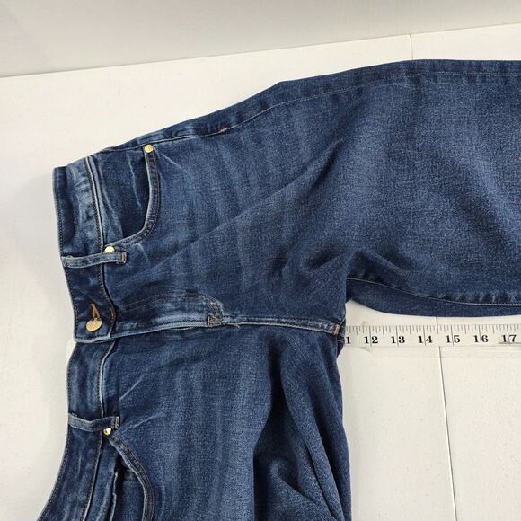 Express 90s ankle boot cut jeans mid rise size 8R blue denim 6942 - Picture 7 of 12